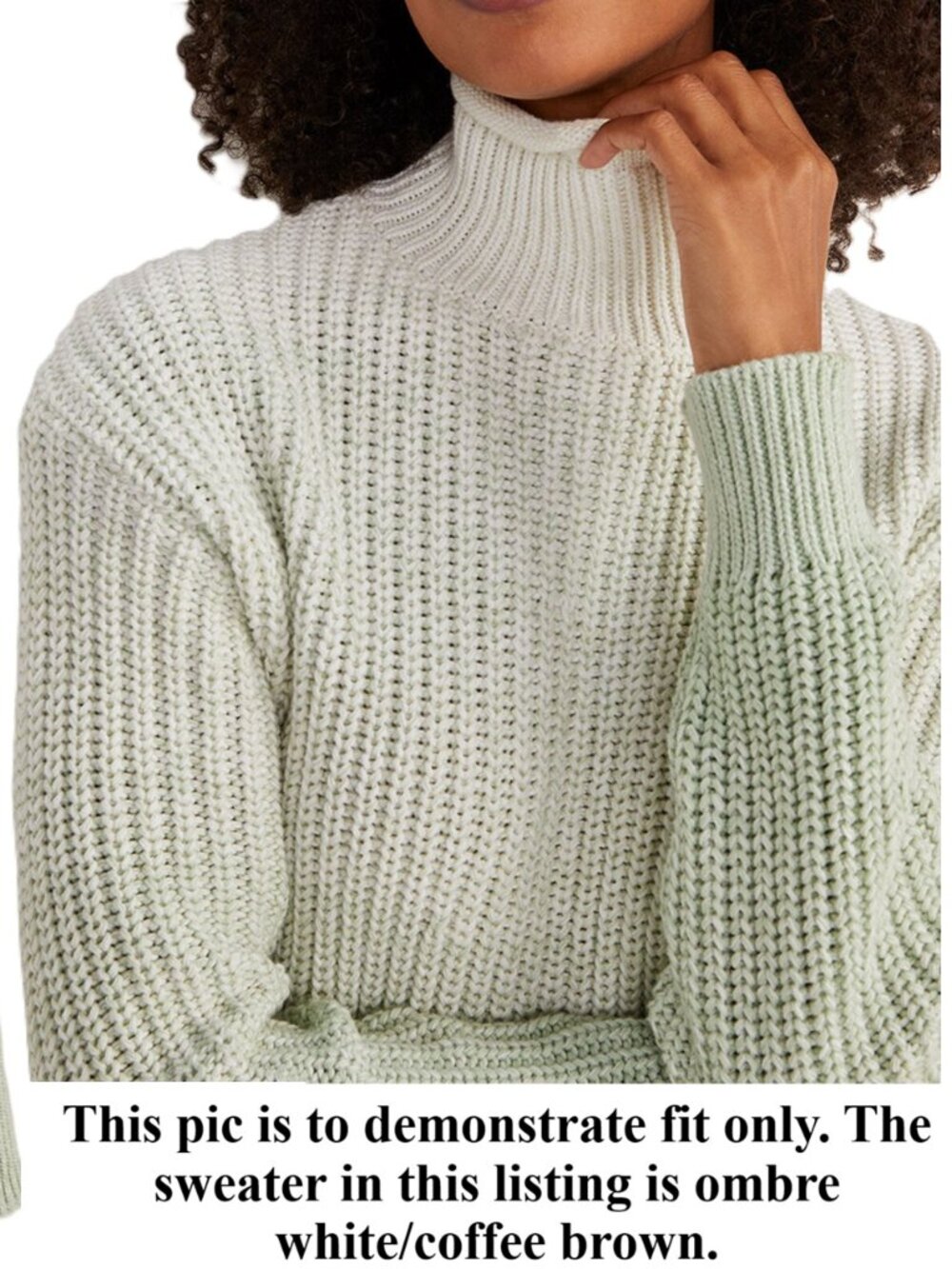 Haven Well Within Turtleneck Sweater XS Roll Neck Cotton Ombre Coffee Coastal